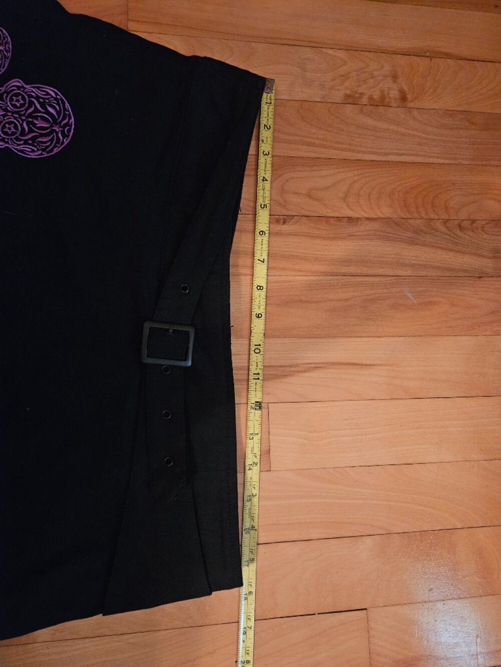 *NEEDS TO GO* RARE SCENE Black & Purple Mall Goth Living Dead Souls Skirt - Picture 4 of 5